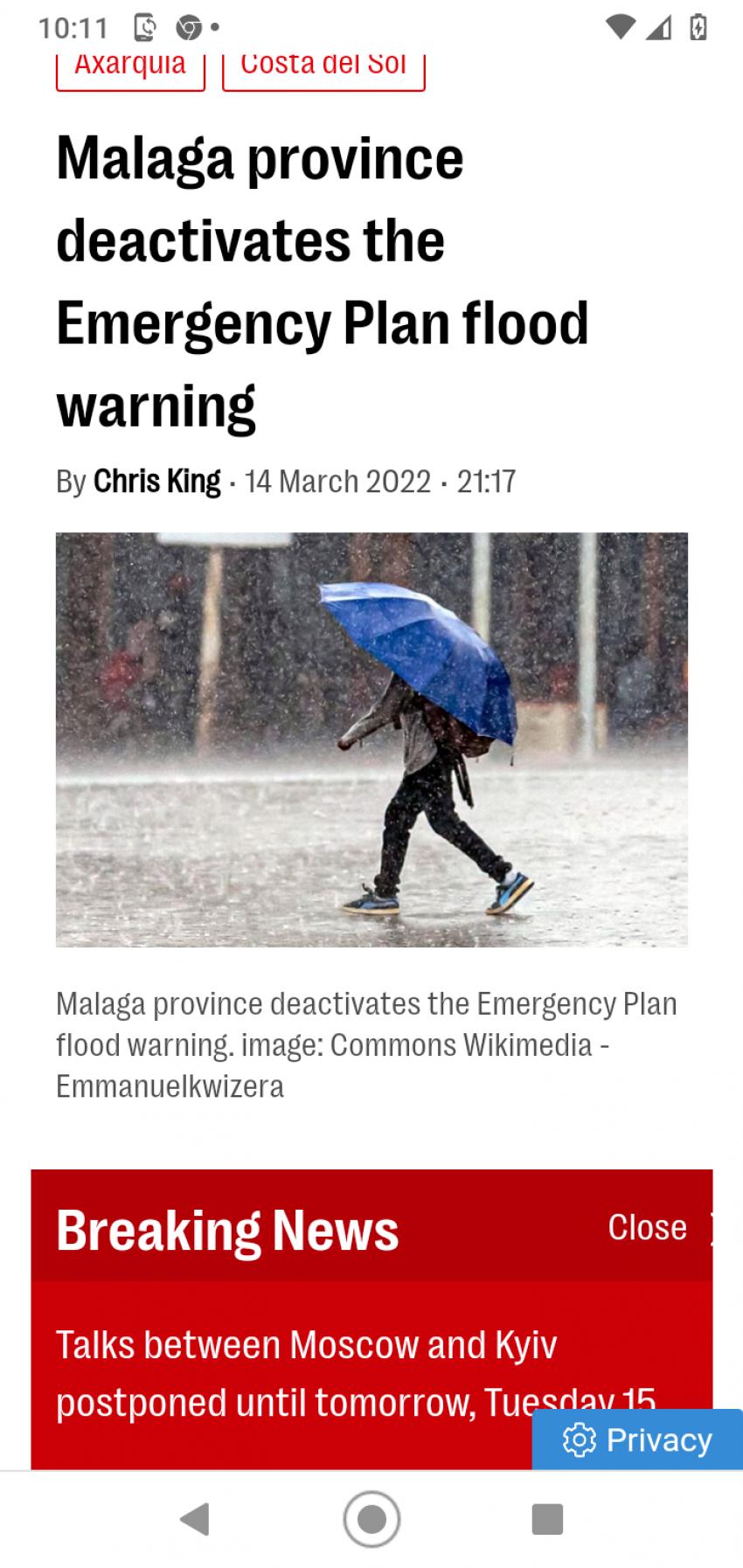 Malaga province deactivates the Emergency Plan flood warning
